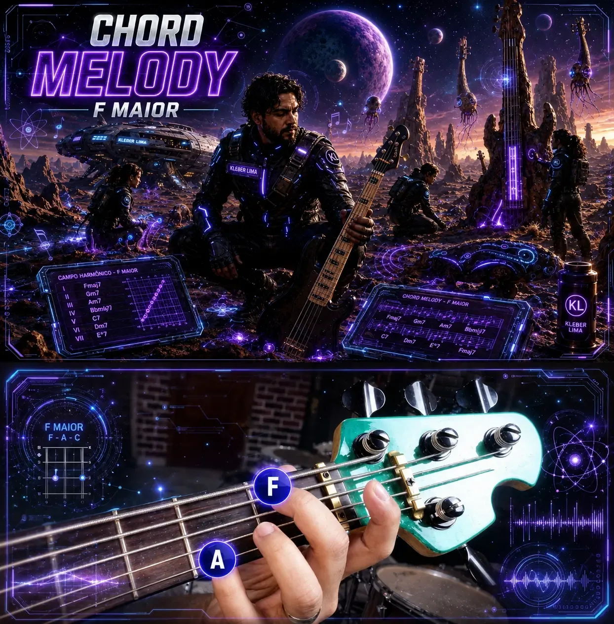 Página do Mapa de Acordes sobre chord melody em F maior